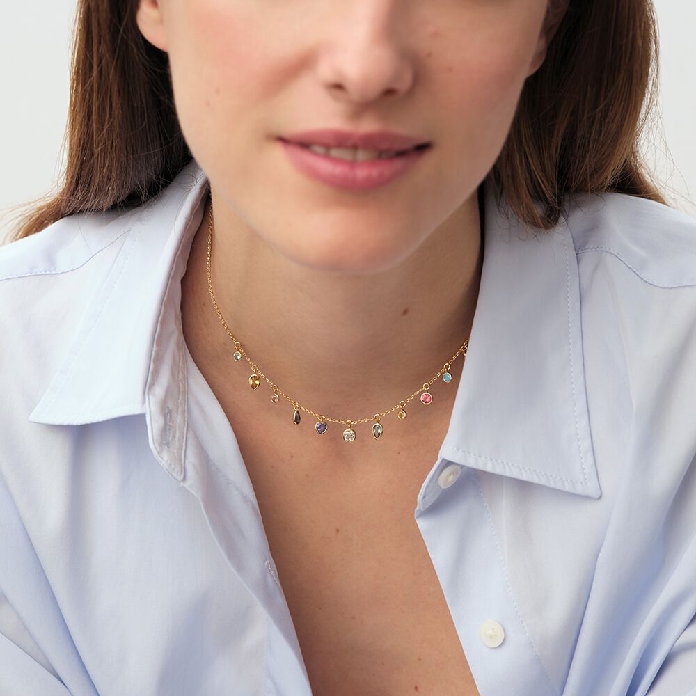 Collier ras du cou CANDY - Multicolore / Doré - Colliers fantaisie  | Agatha