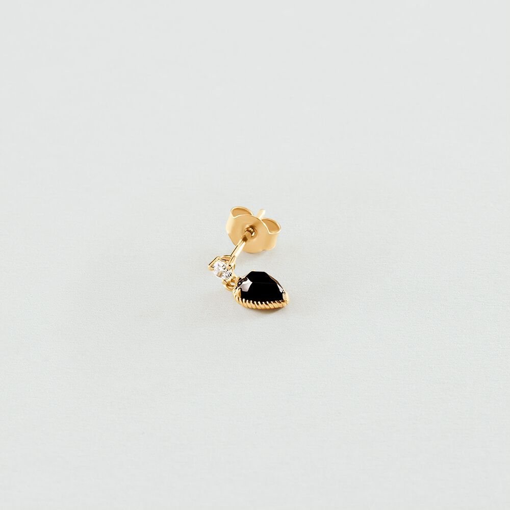 Piercing puce MIX & MATCH - Noir / Dor&eacute; - Argent v&eacute;ritable  | Agatha