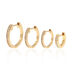 Piercing créole CRIODIAM - Cristal / Doré - Piercings  | Agatha