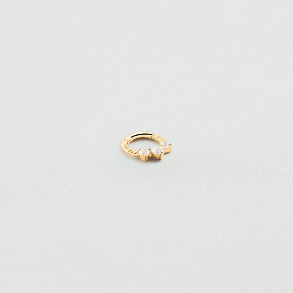 Piercing cr&eacute;ole MIX & MATCH - Cristal / Dor&eacute; - Piercing H&eacute;lix & Tragus  | Agatha