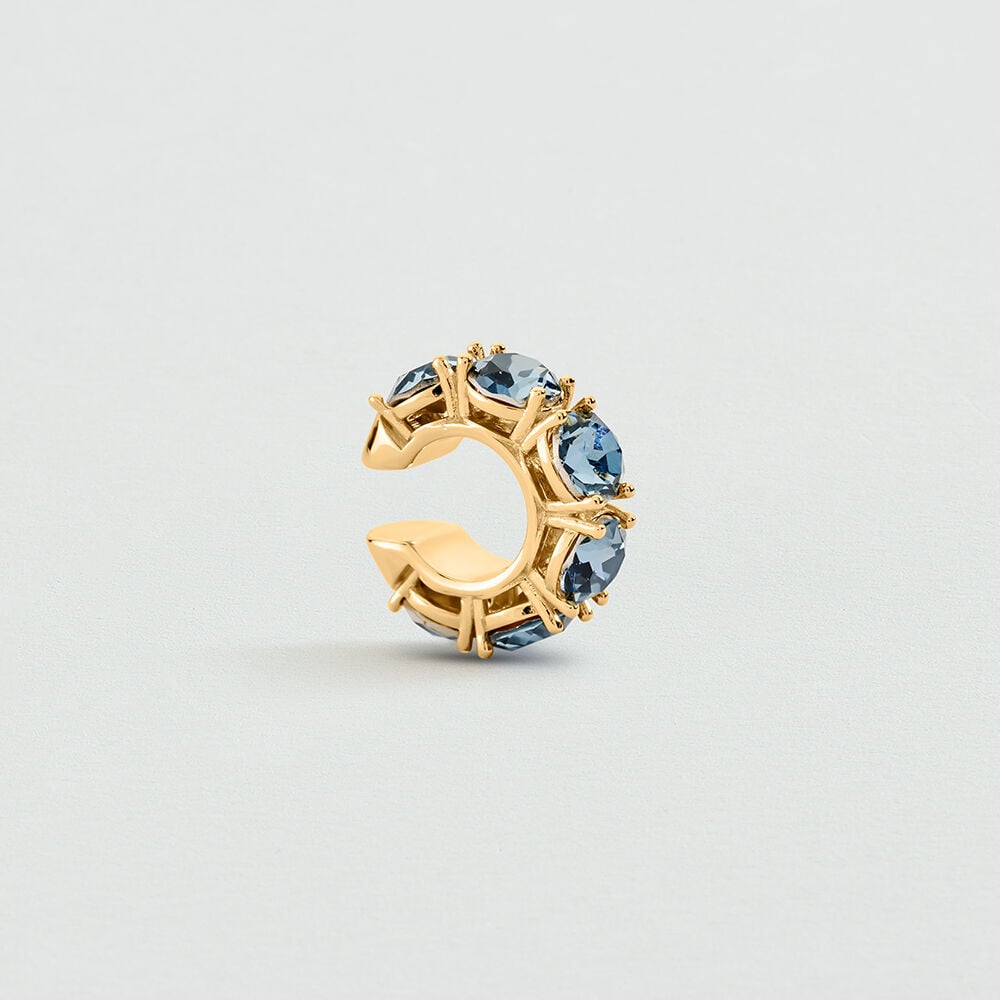 Piercing ear cuff LUTETIA - Bleu / Dor&eacute; - Piercings  | Agatha