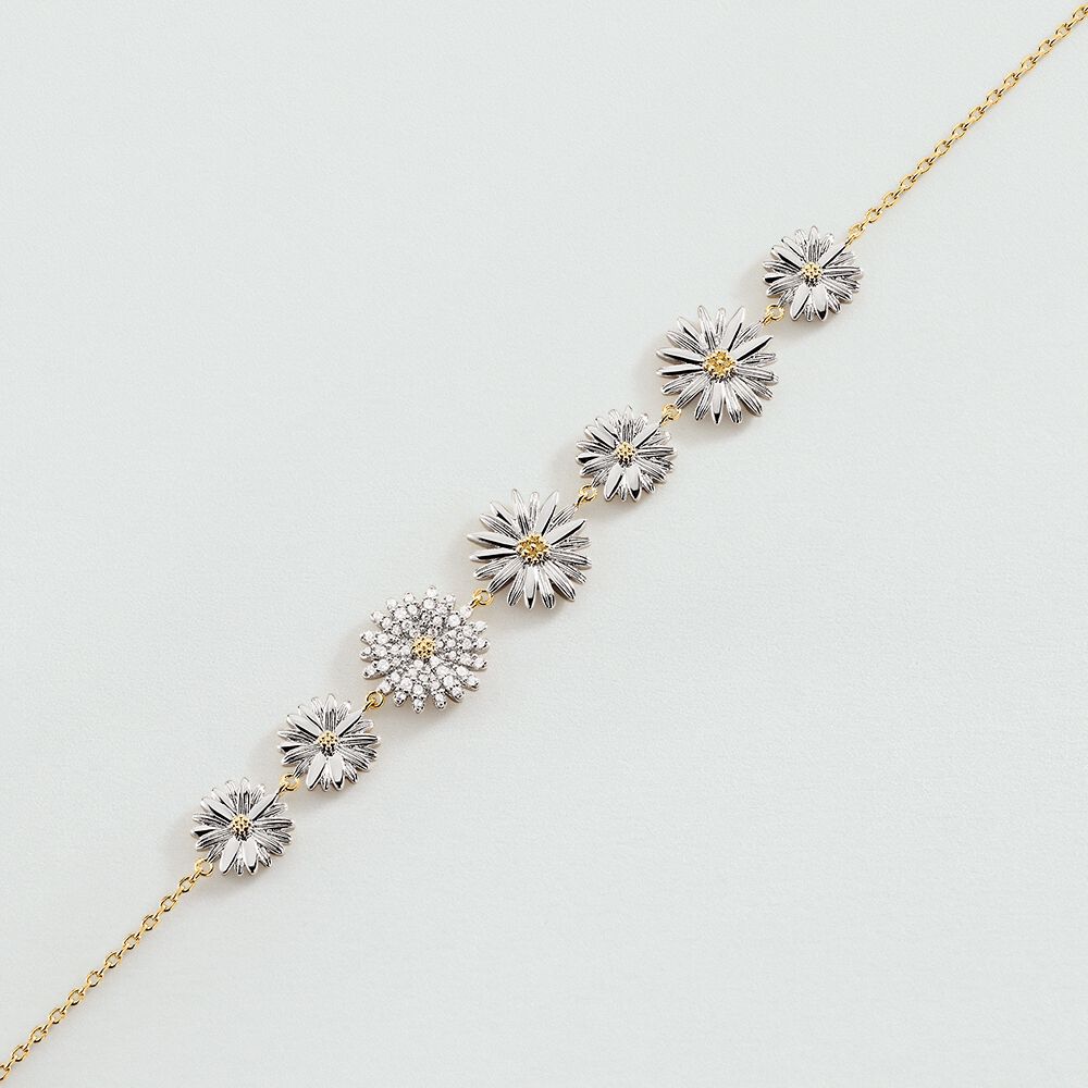 Bracelet souple BLOSSOM - Dor&eacute; / Argent&eacute; - Bracelets fantaisie  | Agatha