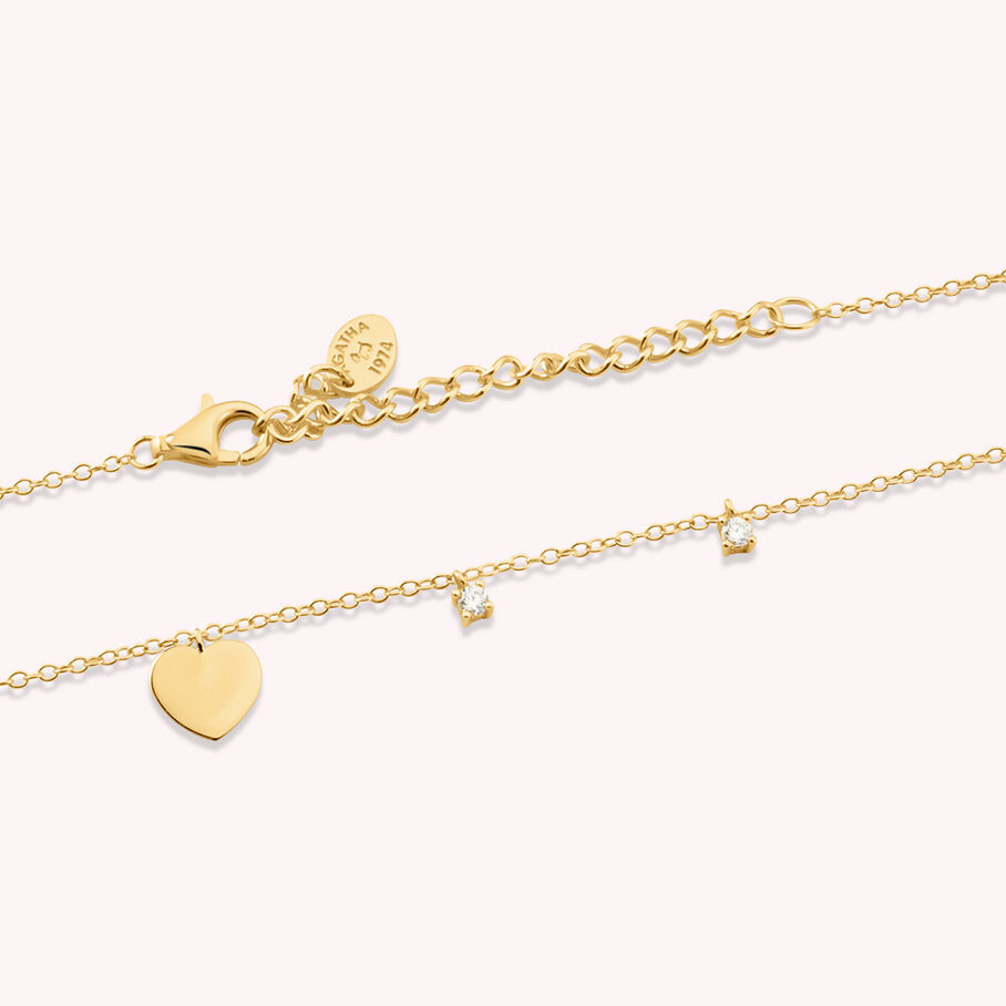 Collier ras du cou CORAZON - Cristal / Doré - Colliers  | Agatha