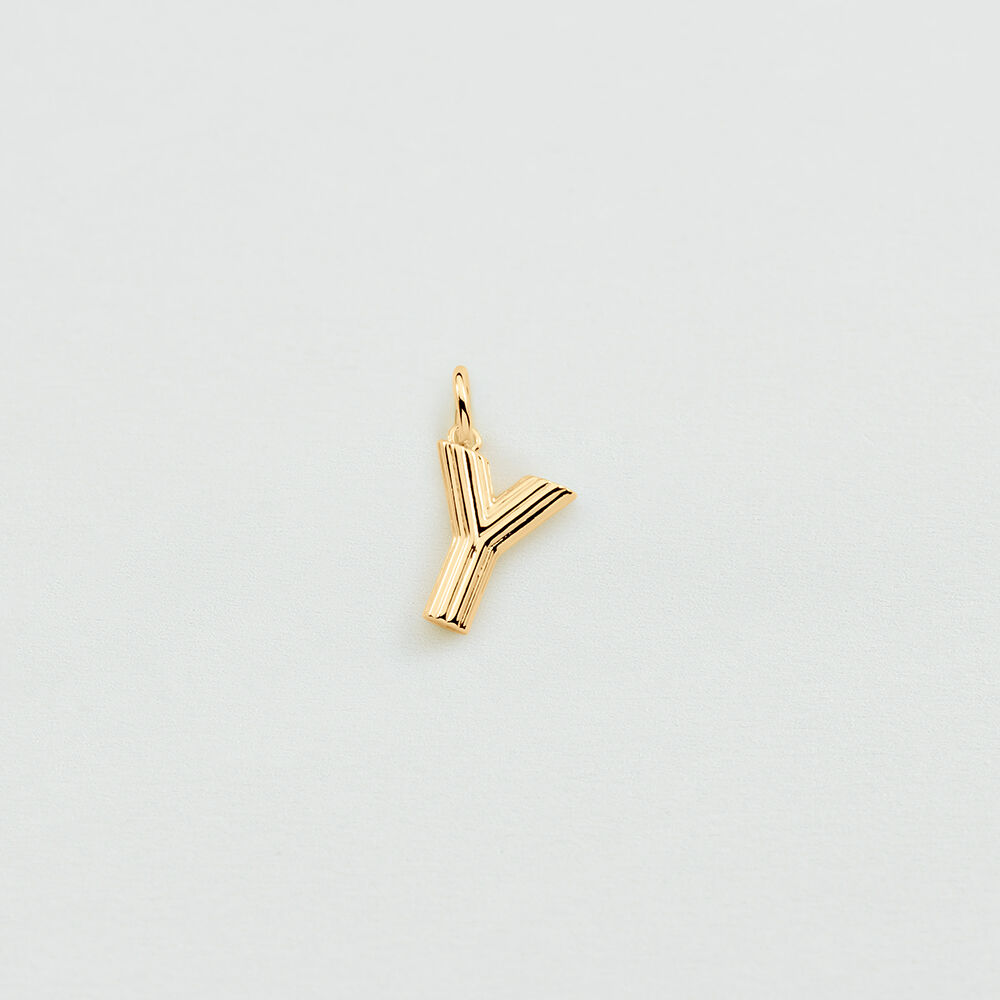 Pendentif LETTRE Y - Dor&eacute; - Bijoux  | Agatha
