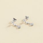 Boucles d'oreilles pendantes BELOVED - Cristal / Argenté - Boucles d'oreilles  | Agatha