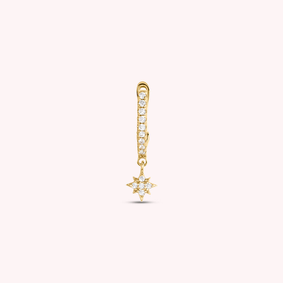 Piercing créole DIAMSTAR - Cristal / Doré - Piercings  | Agatha