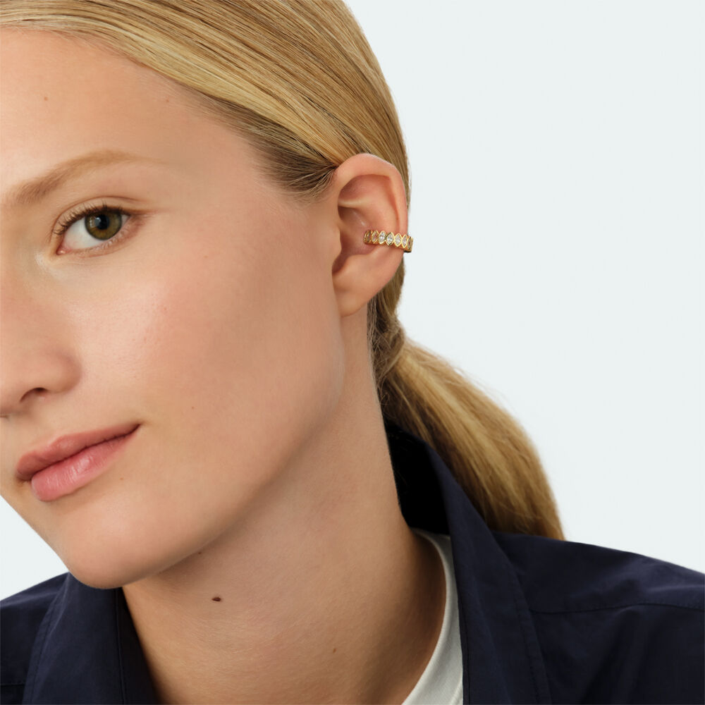 Earcuff LUCKY - Cristal / Dor&eacute; - Boucles d'oreilles  | Agatha