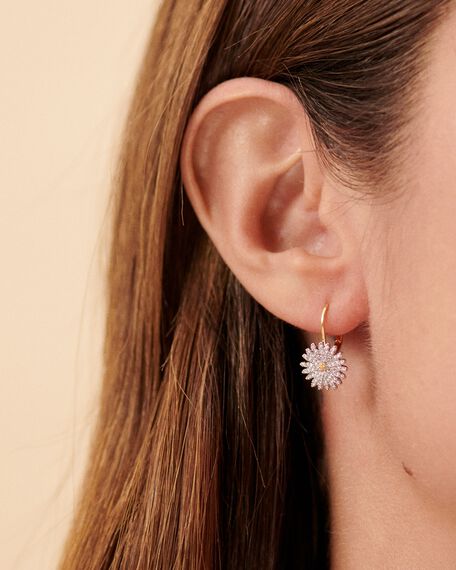 Boucles d'oreilles pendantes BLOSSOM - Cristal / Doré - Boucles d'oreilles  | Agatha