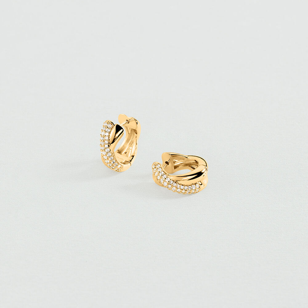 Cr&eacute;oles XOXO PAV&Eacute; - Cristal / Dor&eacute; - Cr&eacute;oles  | Agatha