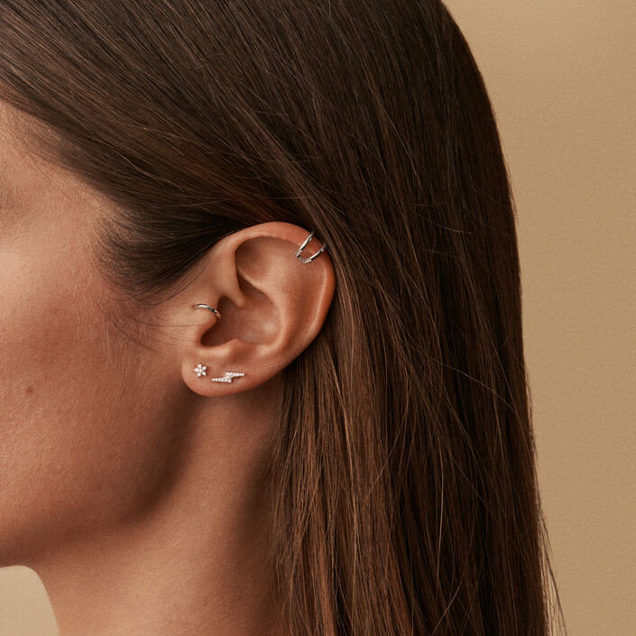 Piercing puce ECLAIR - Cristal / Argenté - Piercings  | Agatha