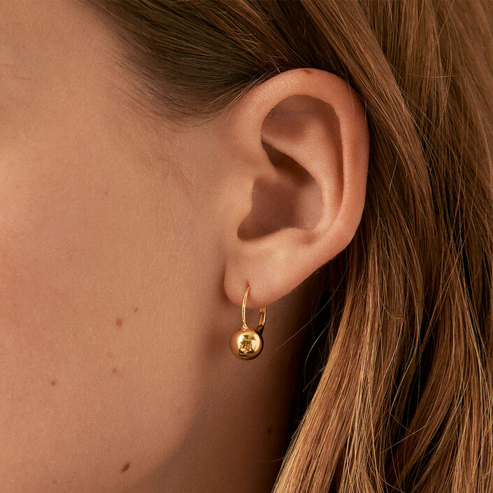 Boucles d'oreilles pendantes BOUL - Doré - Boucles d'oreilles  | Agatha
