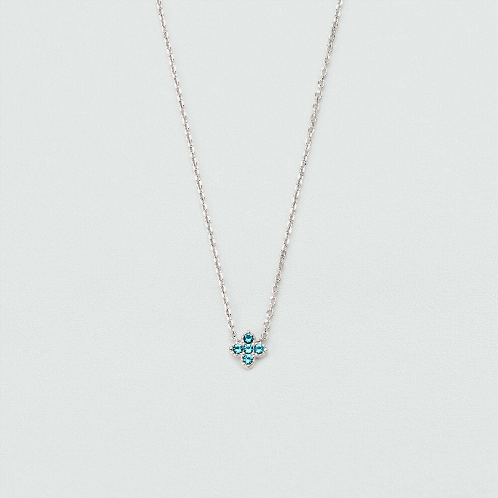 Collier ras du cou BELOVED - Turquoise / Argent&eacute; - Colliers ras du cou  | Agatha