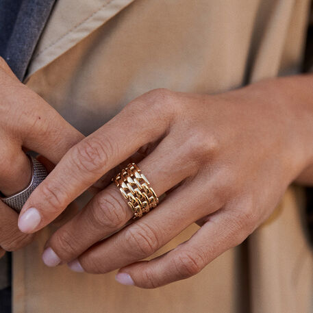 Bague large MINUIT - Doré - Bagues  | Agatha