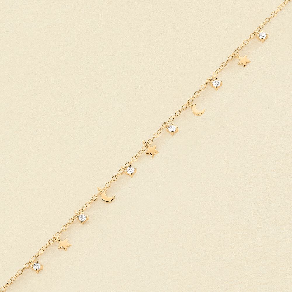 Bracelet souple LUNITAS - Cristal / Doré - Bracelets  | Agatha
