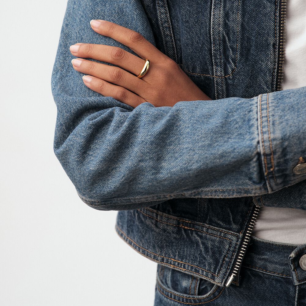 Bague fine LEO - Dor&eacute; - Bagues fines  | Agatha