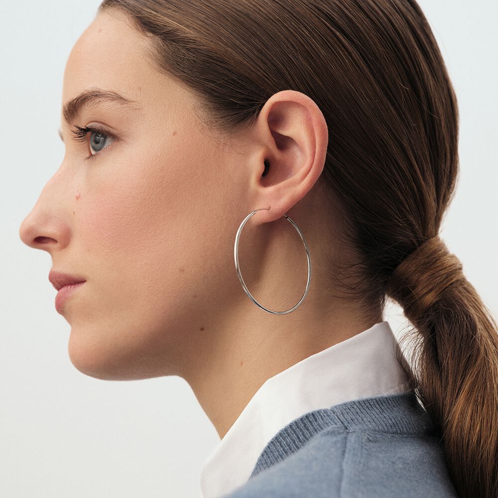 Créoles CREOLA - Argenté - Boucles d'oreilles fantaisies  | Agatha