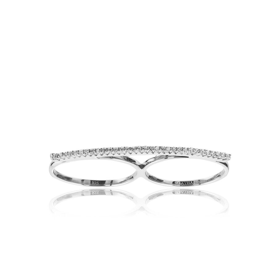 Bague fine PRECIOUS - Cristal / Argenté - Bagues  | Agatha