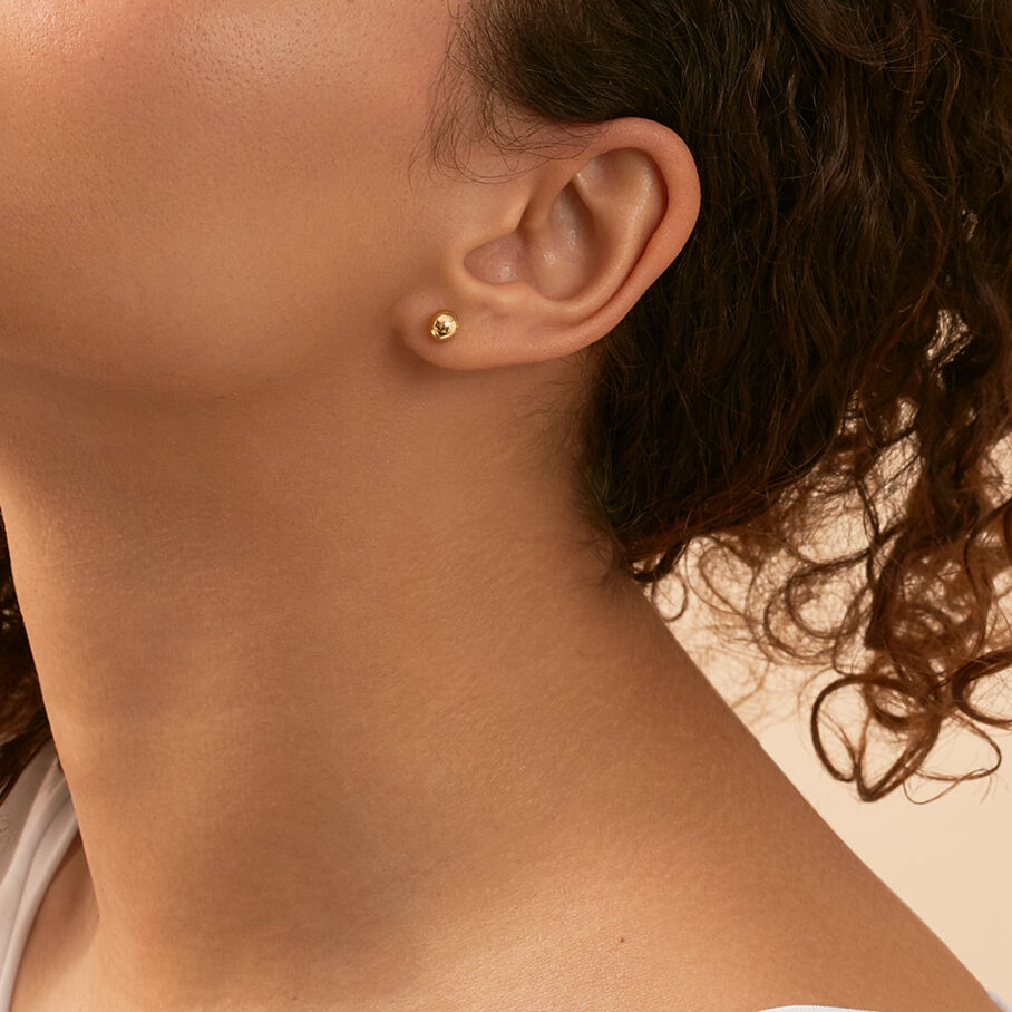 Boucles d'oreilles puces SOL - Doré - Boucles d'oreilles puces  | Agatha