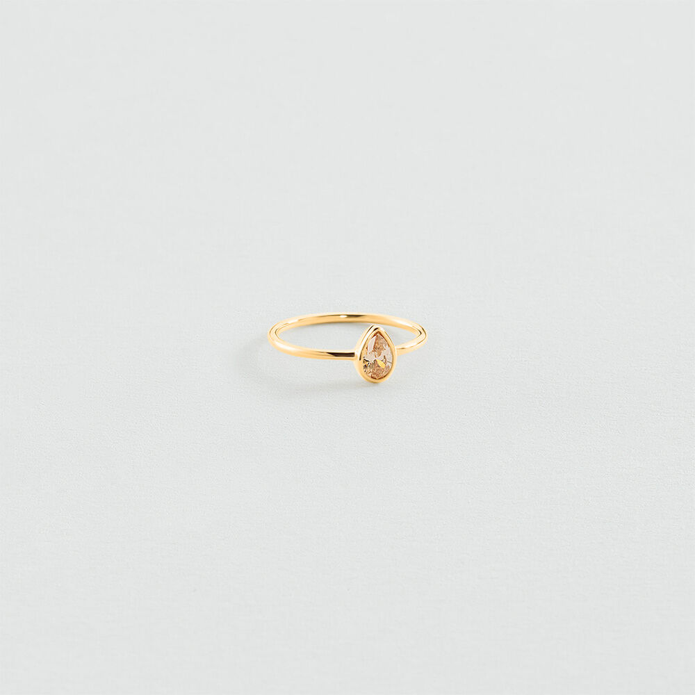 Bague fine GOUTTE CANDY - Jaune / Dor&eacute; - Bagues fines  | Agatha