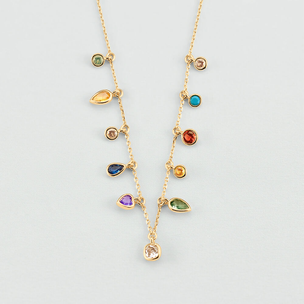 Collier ras du cou CANDY - Multicolore / Dor&eacute; - Colliers fantaisie  | Agatha