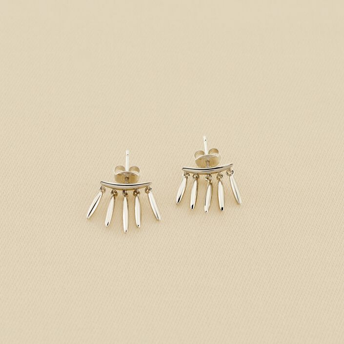 Boucles d'oreilles puces RADIEUX - Argenté - Boucles d'oreilles puces  | Agatha