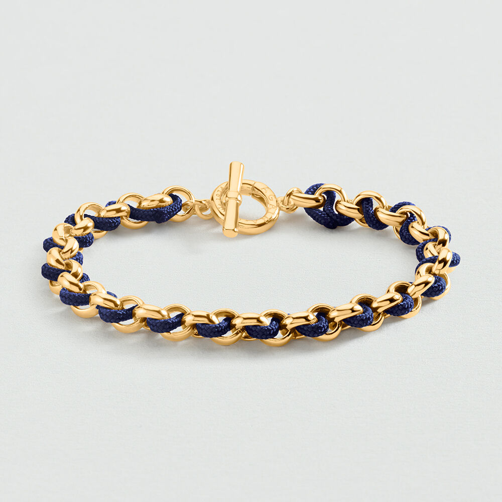 Bracelet souple GAMBETTA - Marine / Dor&eacute; - Bracelets souples  | Agatha