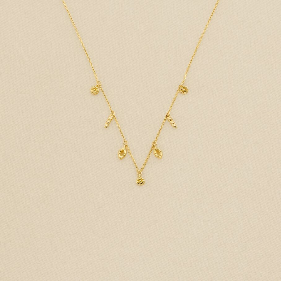 Collier ras du cou LUCKY EYE - Vert / Doré - Colliers  | Agatha