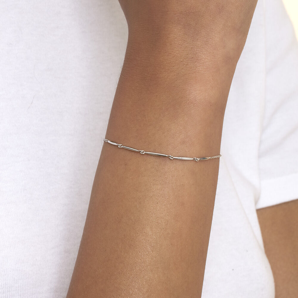 Bracelet souple RADIEUX - Argent&eacute; - Bracelets fantaisie  | Agatha
