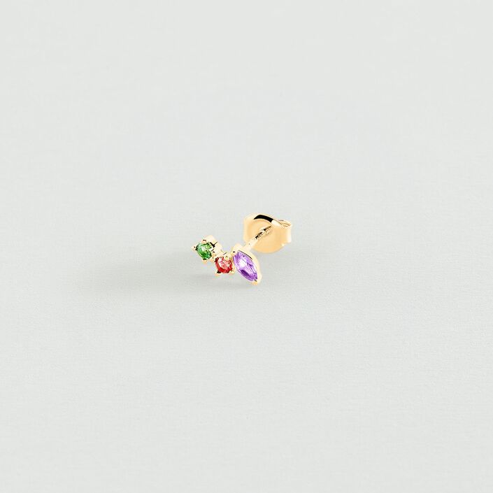 Piercing puce AMAS - Multicolore / Doré - Piercings  | Agatha