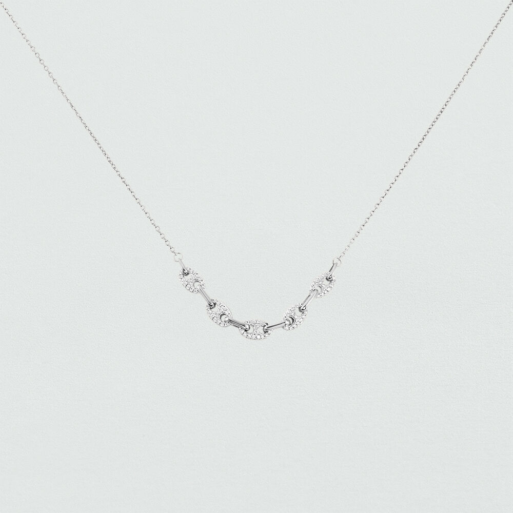 Collier mi-long ETREINTE - Cristal / Argenté - Outlet  | Agatha