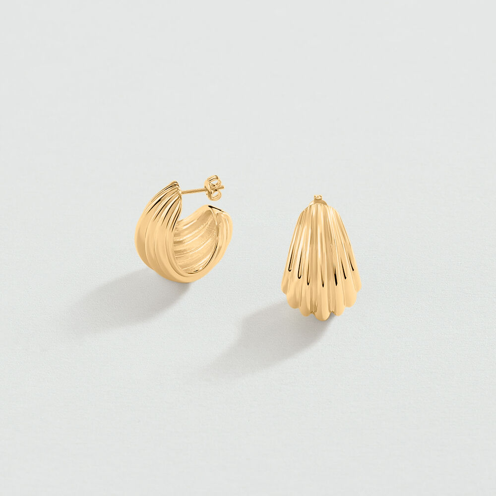 Créoles N-13 - Doré - Boucles d'oreilles fantaisies  | Agatha