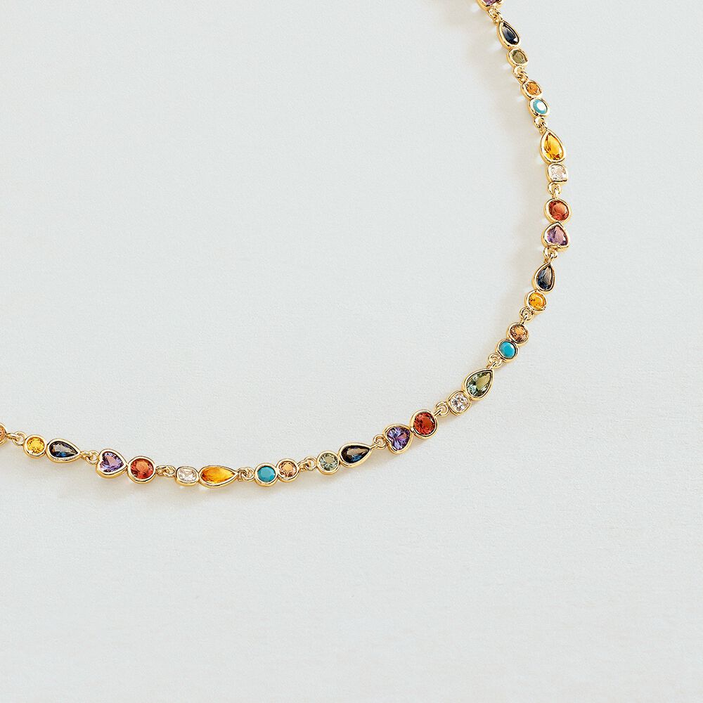 Collier ras du cou CANDY - Multicolore / Doré - Colliers fantaisie  | Agatha