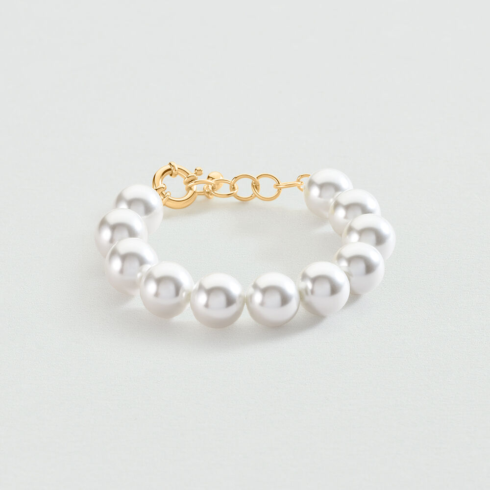 Bracelet souple PALAIS ROYAL - Perle / Dor&eacute; - Bracelets souples  | Agatha
