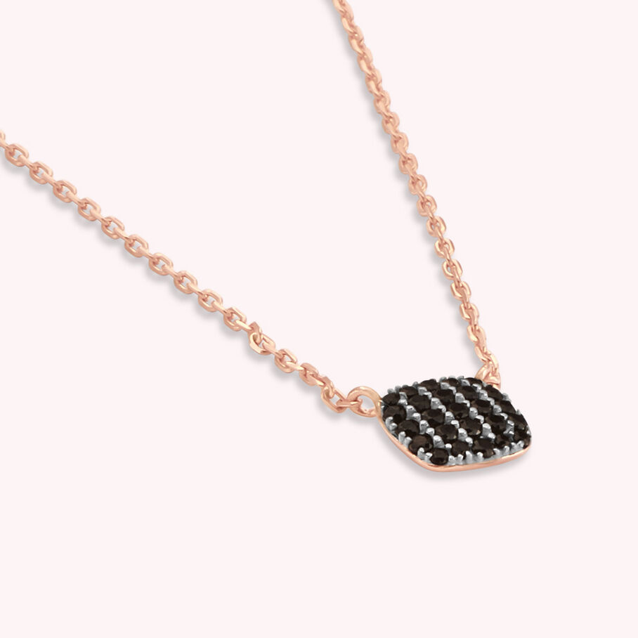 Collier ras du cou GLORIA - Noir / Rose - Colliers  | Agatha