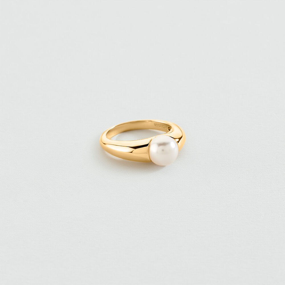 Bague fine PERLE BATIGNOLLES - Perle / Dor&eacute; - Bagues fines  | Agatha