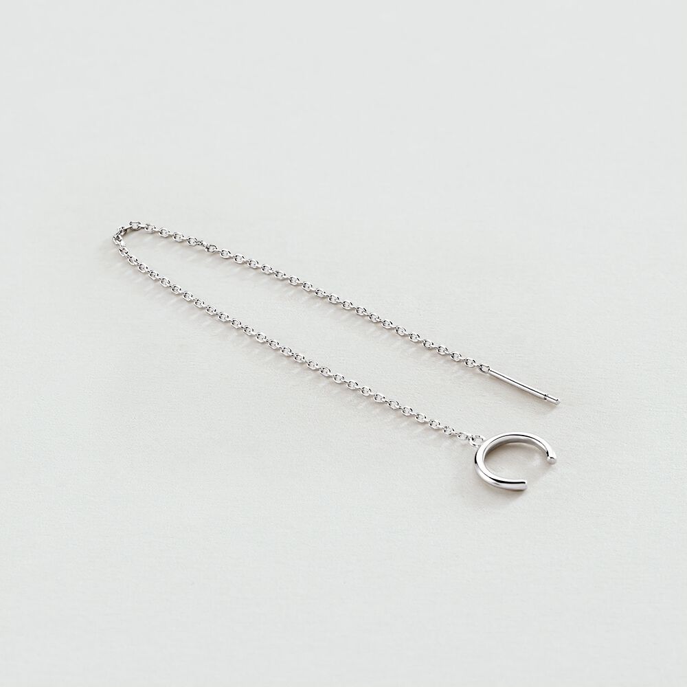 Piercing ear cuff ROLLING - Argenté - Bijoux sans pierre  | Agatha