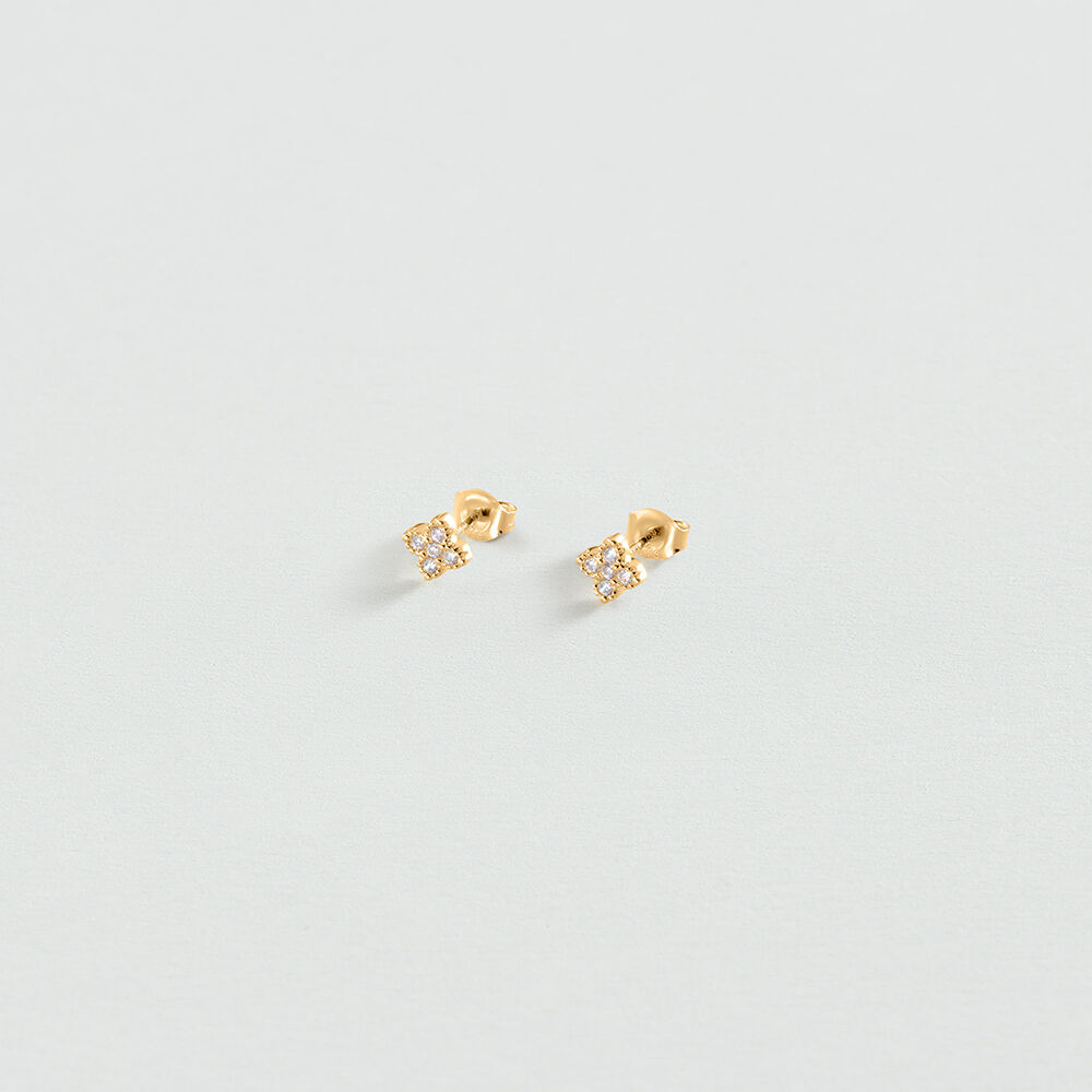 Boucles d'oreilles puces BELOVED - Cristal / Dor&eacute; - Boucles d'oreilles puces  | Agatha
