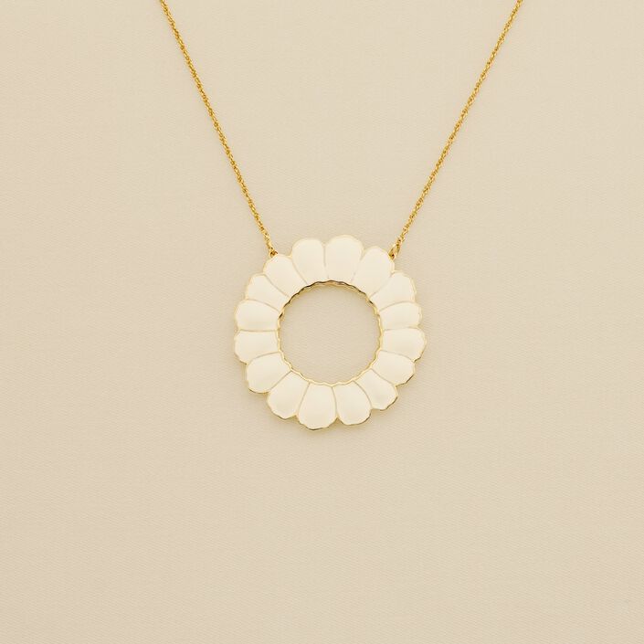 Sautoir FLORA - Doré / Blanc - Colliers  | Agatha