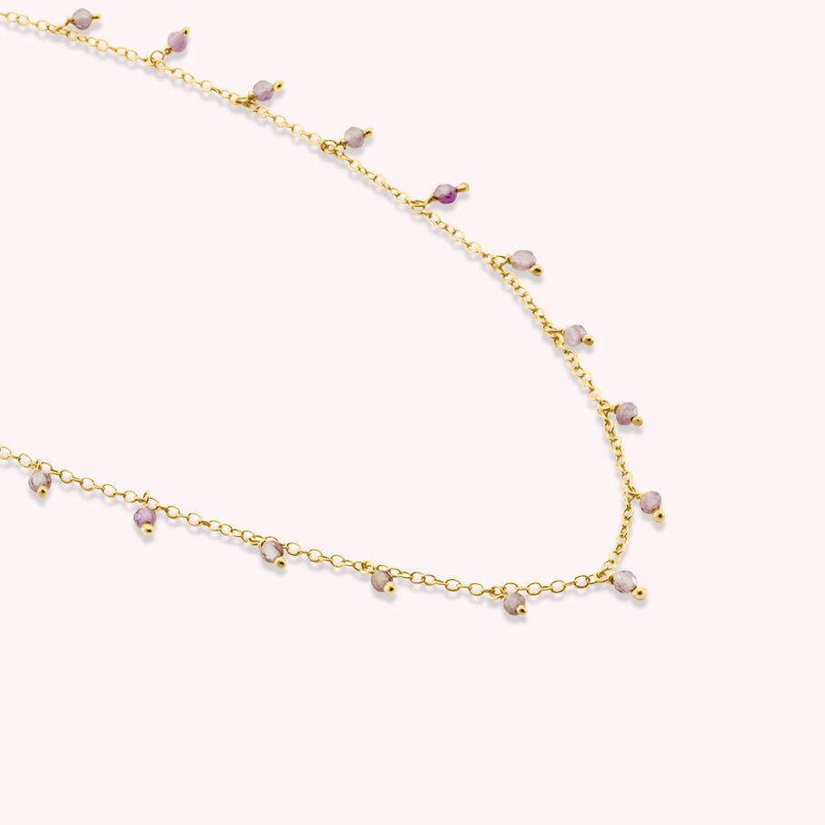 Collier ras du cou DANGLE - Améthyste - Colliers  | Agatha
