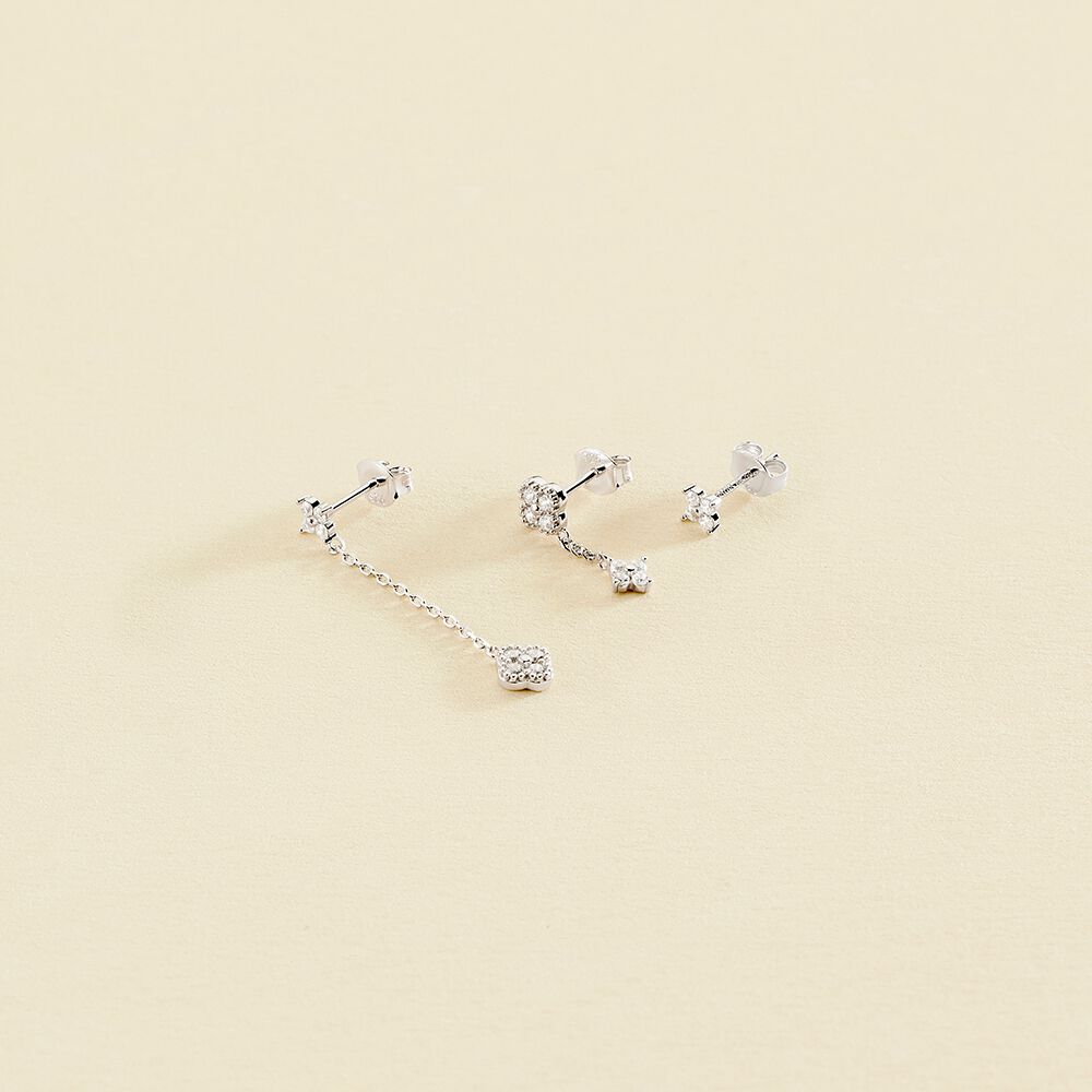 Piercing puce MIX& MATCH - Cristal / Argenté - Piercings  | Agatha