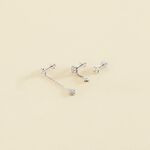 Piercing puce MIX& MATCH - Cristal / Argenté - Piercings  | Agatha