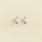Créoles IMPERIAL - Cristal / Argenté - Boucles d'oreilles  | Agatha