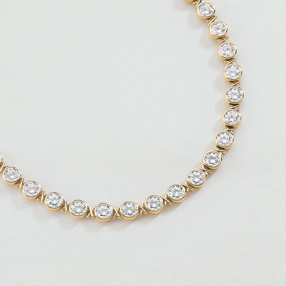 Collier ras du cou N-13 - Cristal / Dor&eacute; - Colliers fantaisie  | Agatha