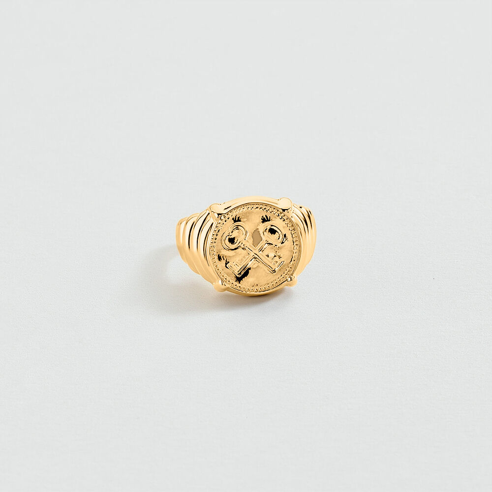 Bague large RIN1STHONORE - Dor&eacute; - Bagues larges  | Agatha
