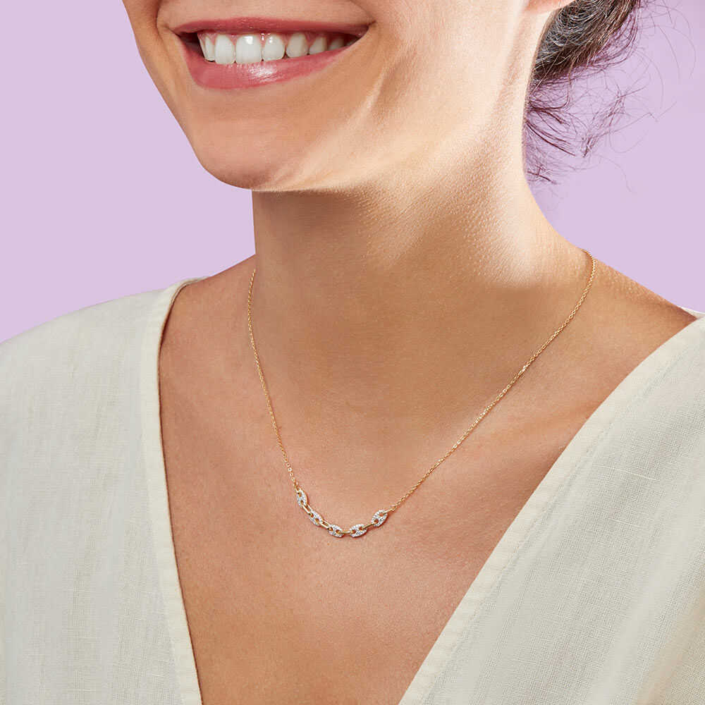 Collier mi-long ETREINTE - Argenté / Doré - Outlet  | Agatha