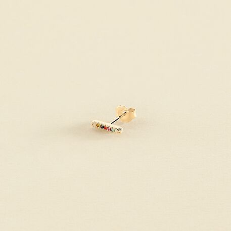 Piercing puce RAINBOW - Multicolore / Doré - Piercings  | Agatha