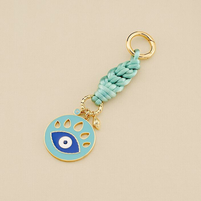 Porte-clés CYCLADES - Bleu / Doré - Accessoires  | Agatha