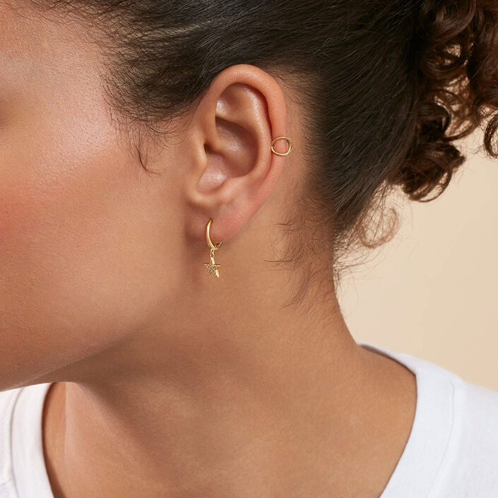Piercing ear cuff CRUZADO - Doré - Piercings  | Agatha