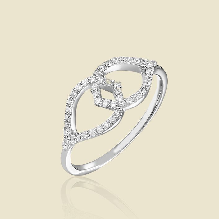 Bague fine LARMA - Cristal / Argenté - Bagues  | Agatha