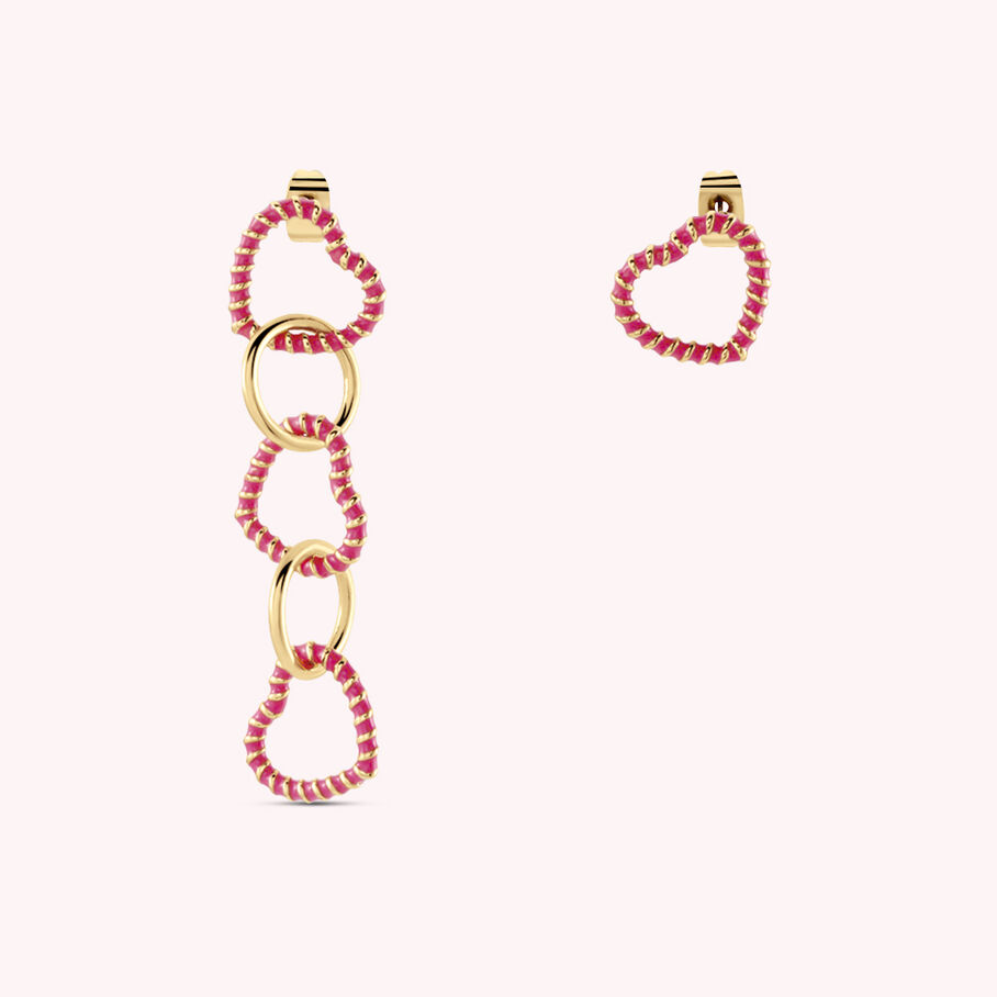 Boucles d'oreilles pendantes SESHA - Rose / Doré - Boucles d'oreilles  | Agatha